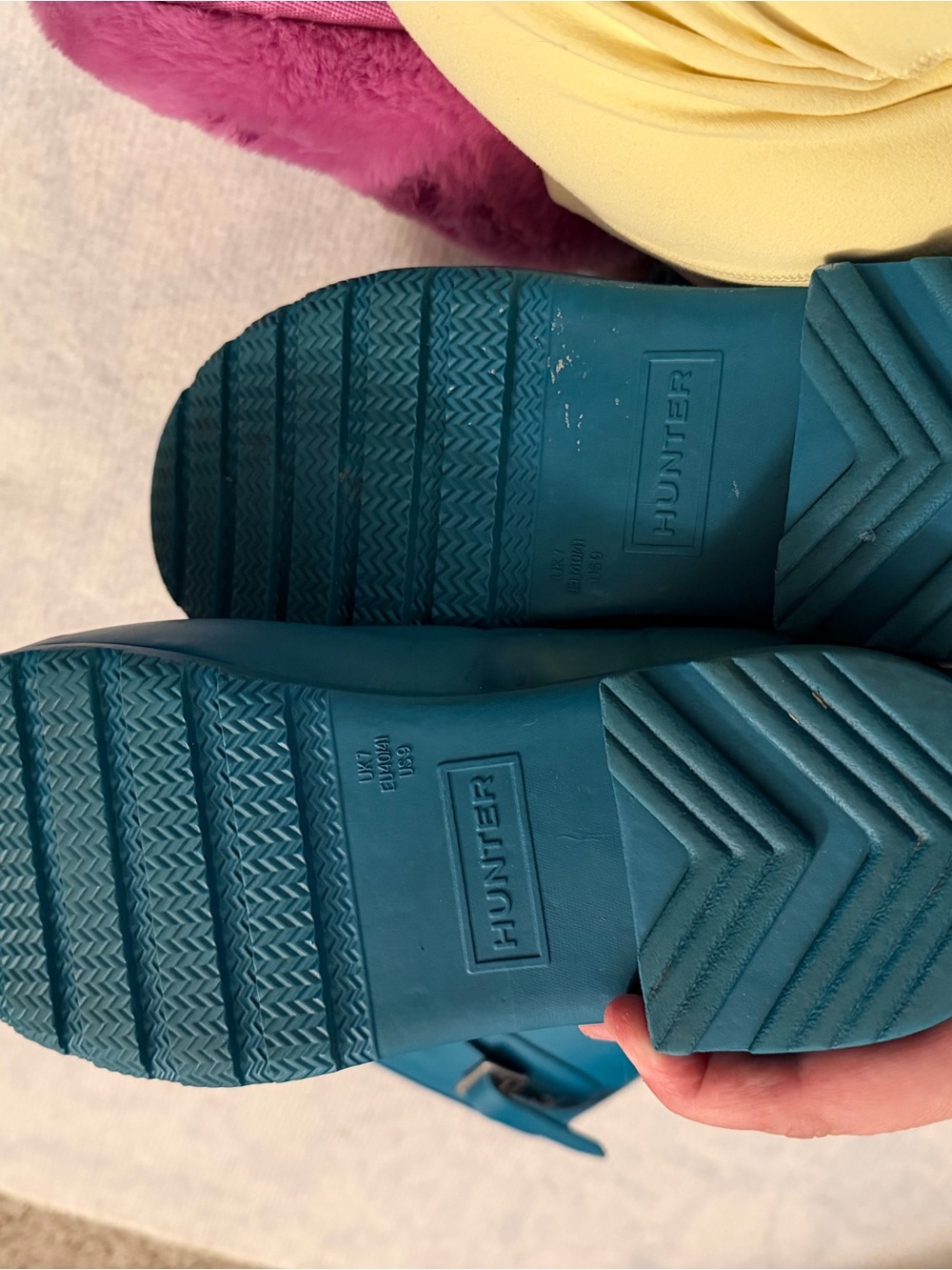 Hunter Teal Tall Women's Rain Boots - Picture 12 of 12